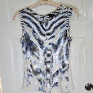 The Limited Blue and White Striped Tank Top